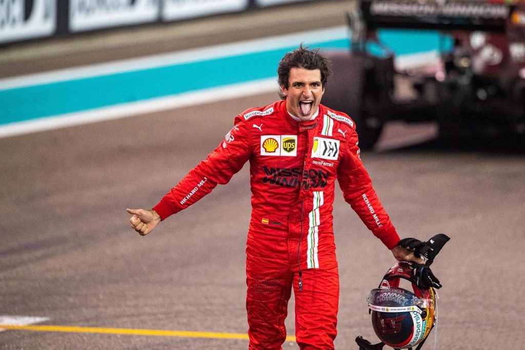 Carlos Sainz ends first Ferrari season with ‘symbolic’ podium in Abu Dhabi GP