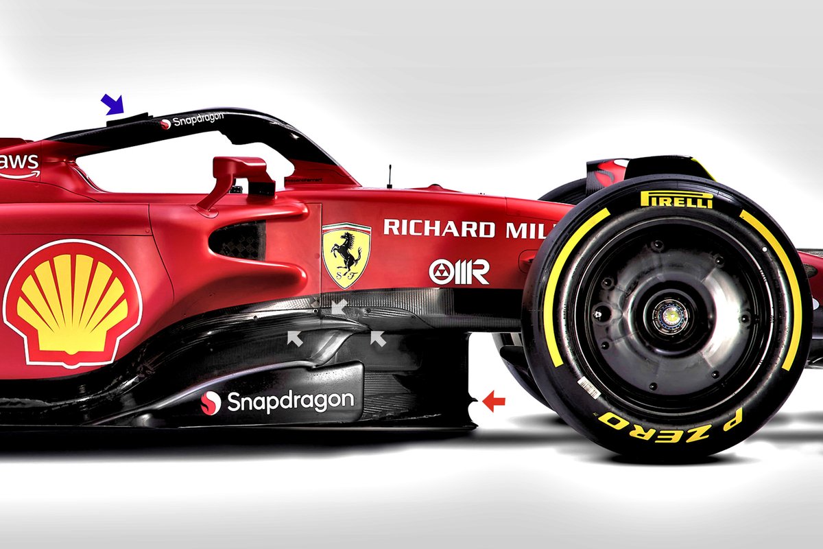 Ferrari F1-75 side detail